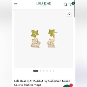Lola Rose Green and Gold Ivy Earrings